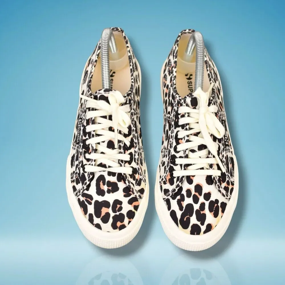 Superga 2750 Sneakers Women’s Size 8 EU 39 Light Leopard Cheetah Print